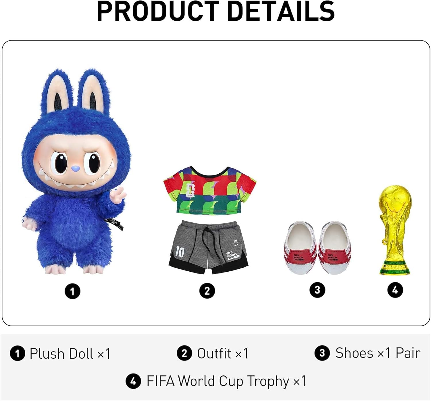 POP MART the Monsters × FIFA Series - Catch the Win Vinyl Plush Doll, Big Labubu with FIFA World Cup 2026 Clothes, Gift for Sports Fans, Teenagers, Adults, 14.96 Inches Height