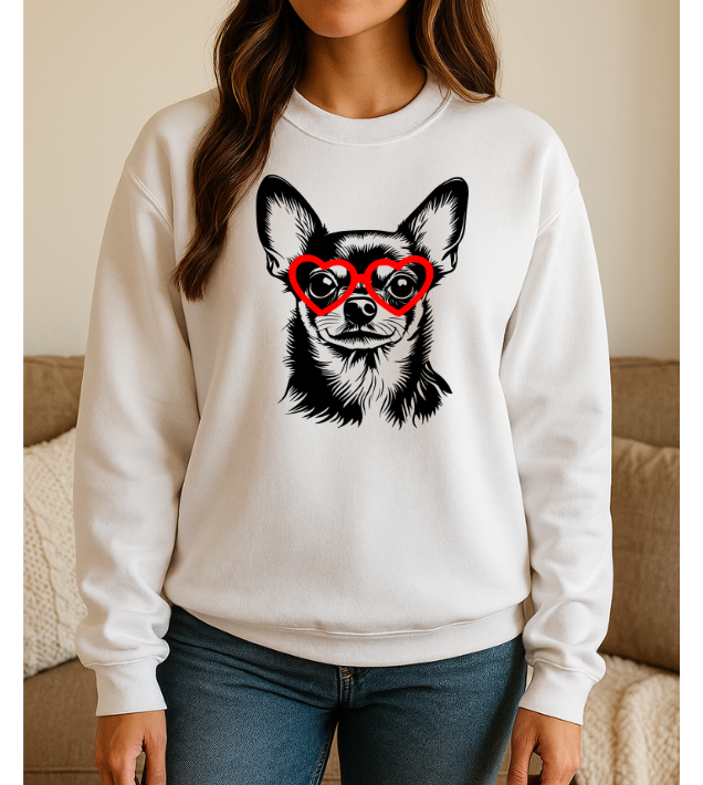 Chihuahua Love Graphic Sweatshirt 5421gsweat